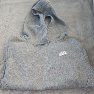 Boys Nike Heather Gray Pullover Hoodie
